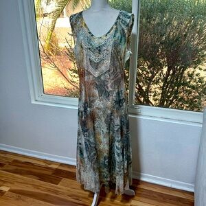 Reba Maxi Crochet Lace Multicolor Boho Dress Women’s